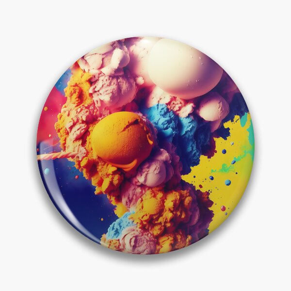 Item preview, Volcanic Confection: Explosive Colors and Ice Creams designed and sold by ChromoAI.