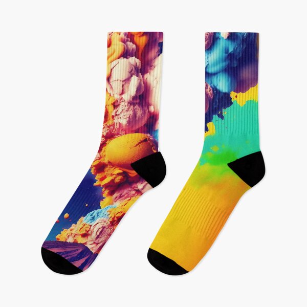 Item preview, Volcanic Confection: Explosive Colors and Ice Creams designed and sold by ChromoAI.