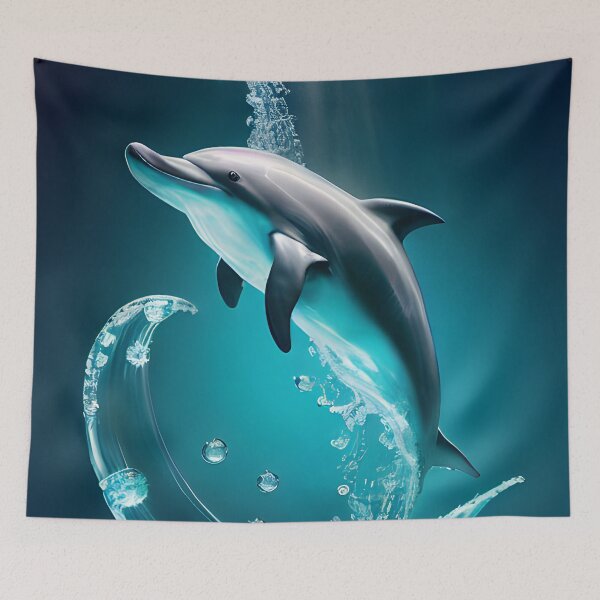 Item preview, Realistic dolpin splashing out of water designed and sold by Anteia.