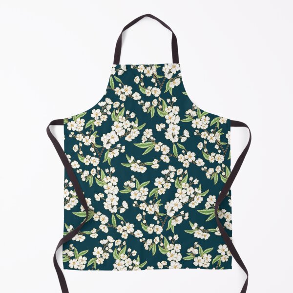 Item preview, White Blossom Garden - Navy designed and sold by TigaTiga.