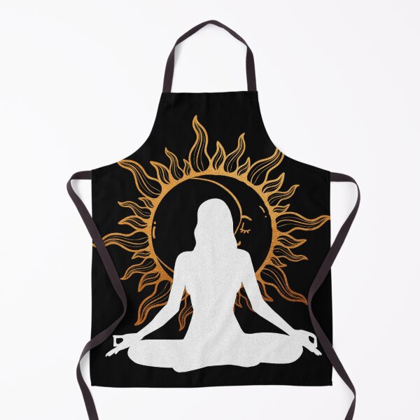 Item preview, Yoga Pose Silhouette with Sun in Background designed and sold by deepakrode7.