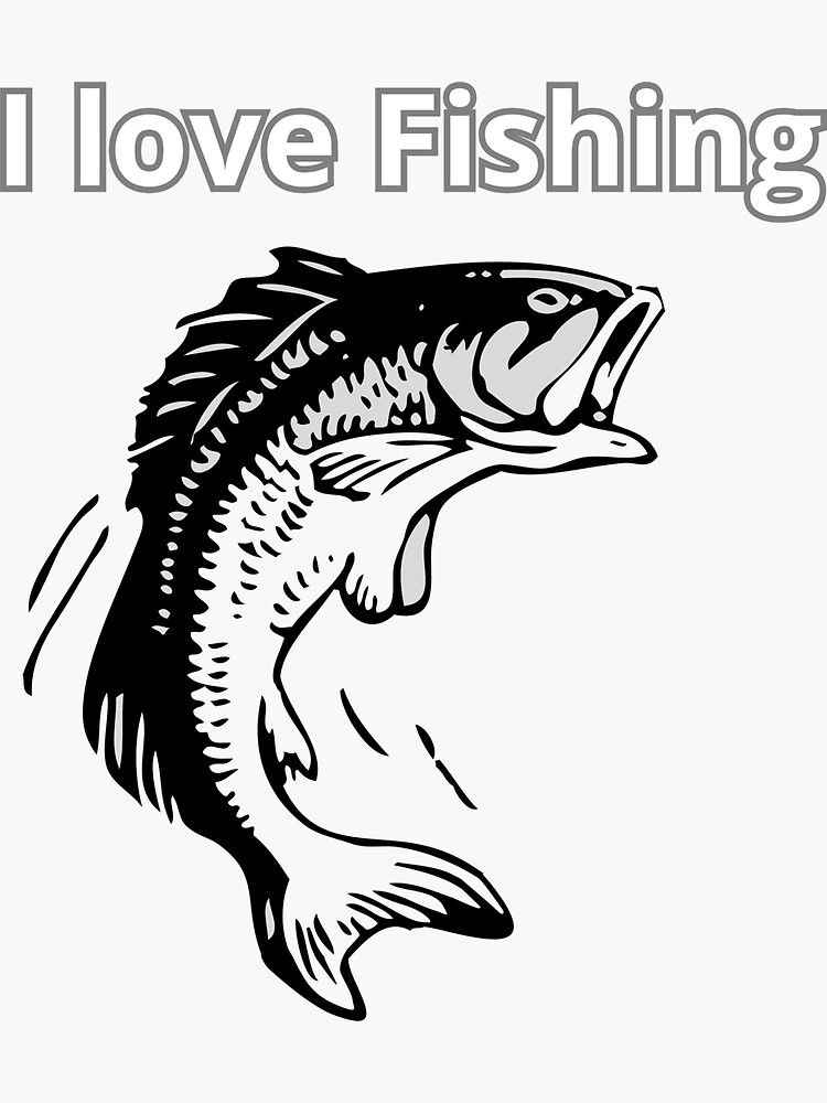 Love To Fishing' Sticker