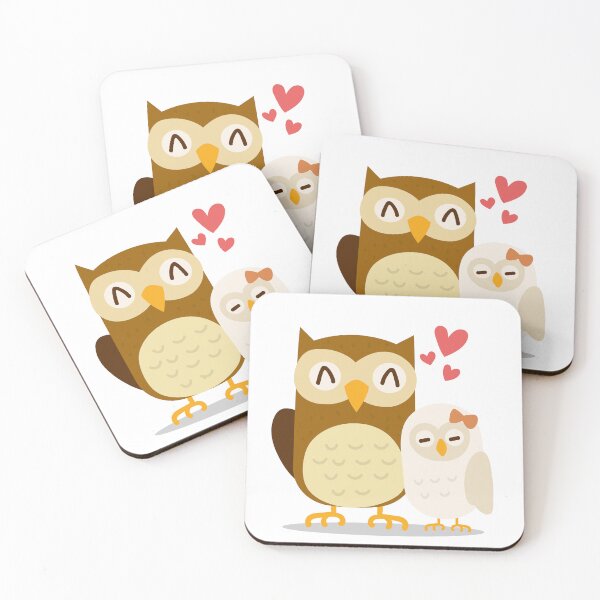 Item preview, Two cute owls on a sweet date designed and sold by SceneryStudio.