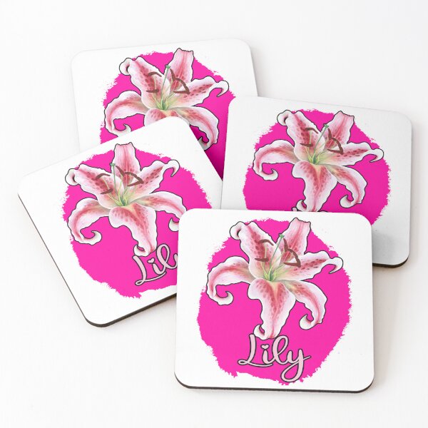 Item preview, Stargazer Lily Flower Name Pink Floral Nature Lilies Botanic designed and sold by funnytshirtemp.