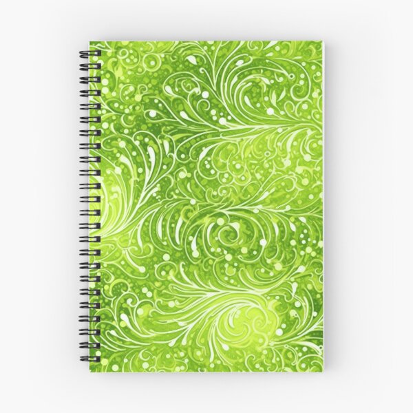 Item preview, Limegreen Petal Swirls Pattern designed and sold by candlewithhare.