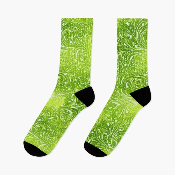 Item preview, Limegreen Petal Swirls Pattern designed and sold by candlewithhare.