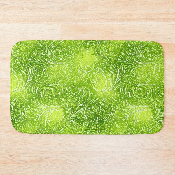 Item preview, Limegreen Petal Swirls Pattern designed and sold by candlewithhare.