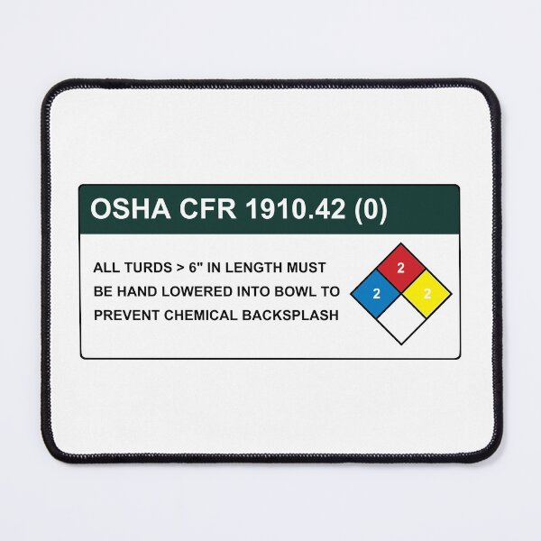 Item preview, OSHA Bathroom Warning designed and sold by corbintomachek.