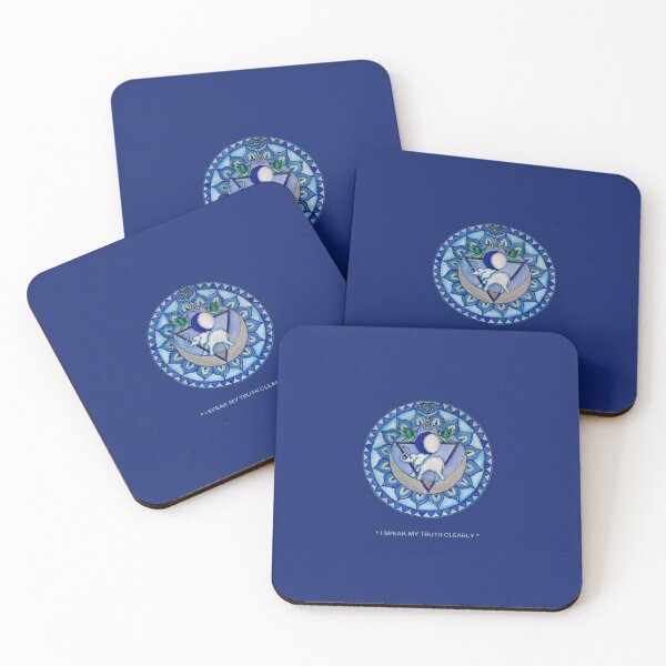 Item preview, Positive affirmation: I speak my truth clearly throat chakra healing art designed and sold by CircleoflifeUK.