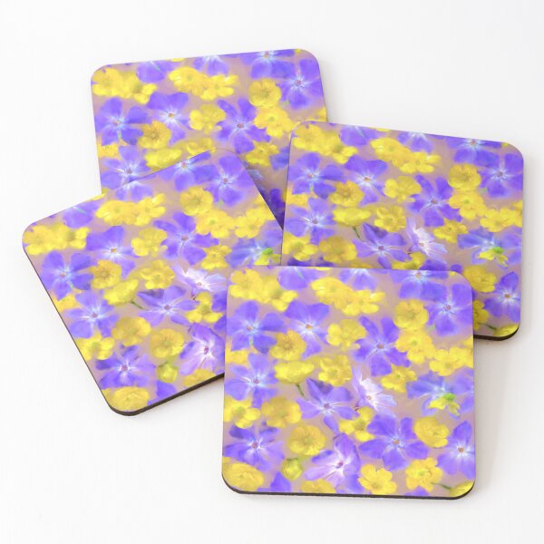 Item preview, Buttercups Vinca Minor Watercolor Pattern  Design  designed and sold by Tina Veenstra.