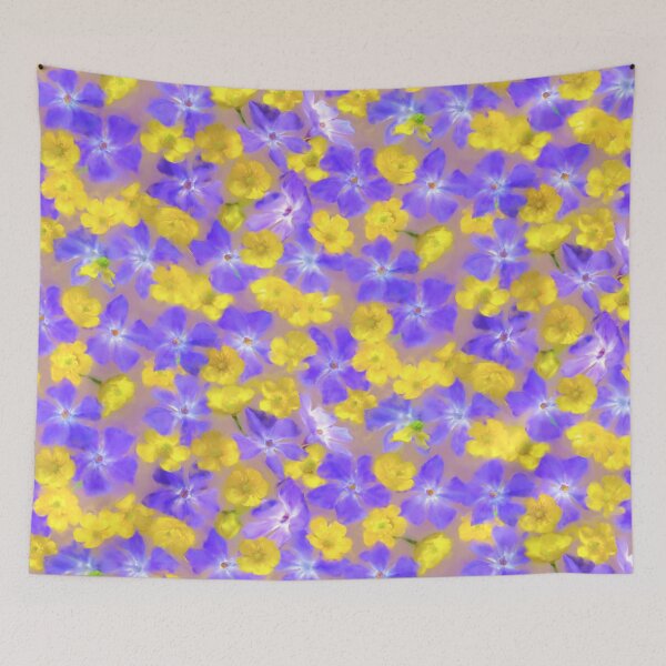 Item preview, Buttercups Vinca Minor Watercolor Pattern  Design  designed and sold by Tina Veenstra.
