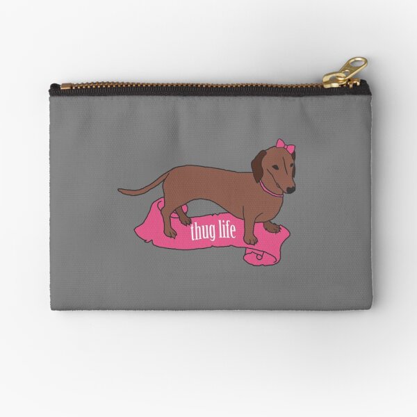 Thug Life - Vaguely Menacing Puppies with Bows #2 Zipper Pouch