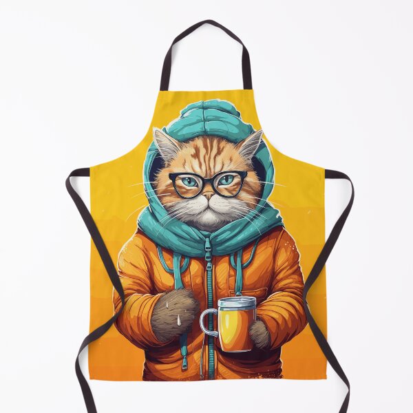 Item preview, Happy Cat Drinking Coffee - Cartoon Illustration designed and sold by ChelaDesigns.