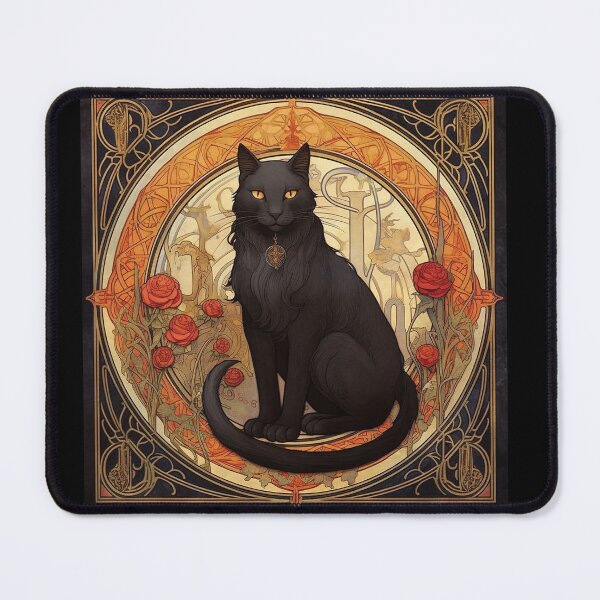 Art Nouveau Black Cat 2
