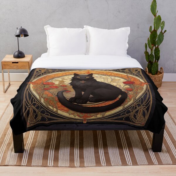 Artikelvorschau, Schwarze Katze im Jugendstil 2 entworfen und verkauft von Philipe3d.