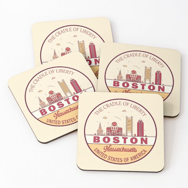 Item preview, Boston Massachusetts City Skyline Emblem designed and sold by KrisSidDesigns.