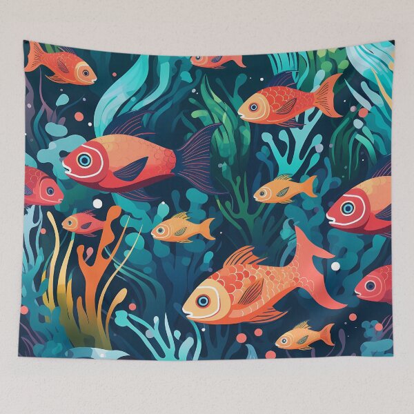 Item preview, Fish Pattern designed and sold by MTJ-Mushrooms.