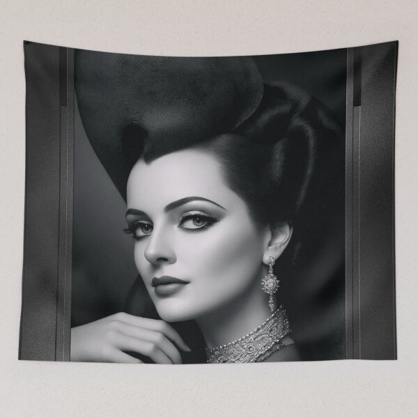 Item preview, 40s High Fashion Mademoiselle  Glamorous AI Concept Art Portrait by Xzendor7 designed and sold by Xzendor7 Digital Art Creations.