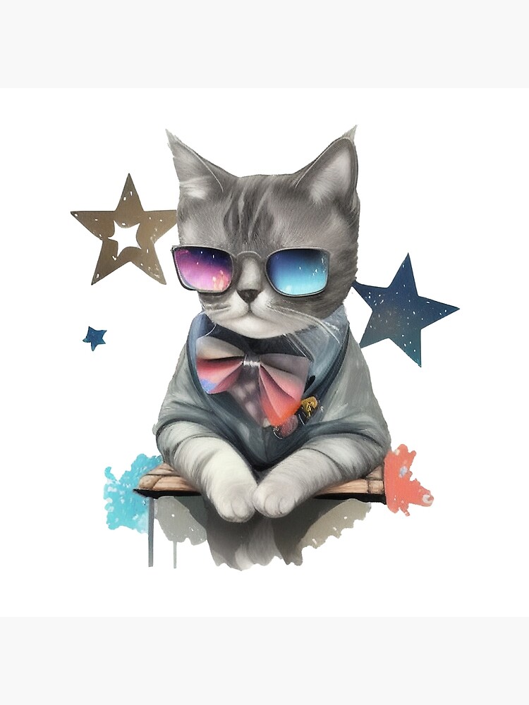 Cat in cosmic sunglasses | Poster