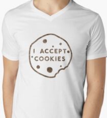 Ich akzeptiere Cookies T-Shirt mit V-Ausschnitt für Männer