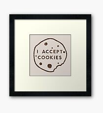 I Accept Cookies Framed Print