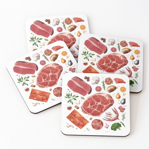 Item preview, Raw Meat Cuts BBQ Chef Butcher  designed and sold by The Junto Shop.