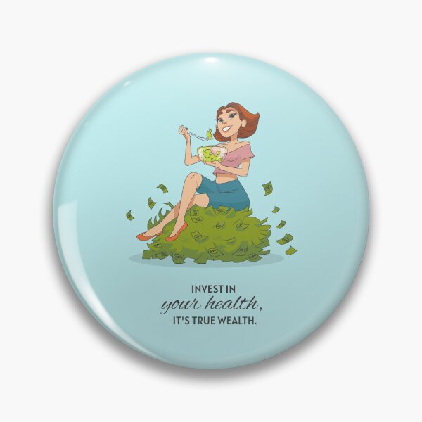 Item preview, Invest in your health it's true wealth illustration designed and sold by StarDash-world.