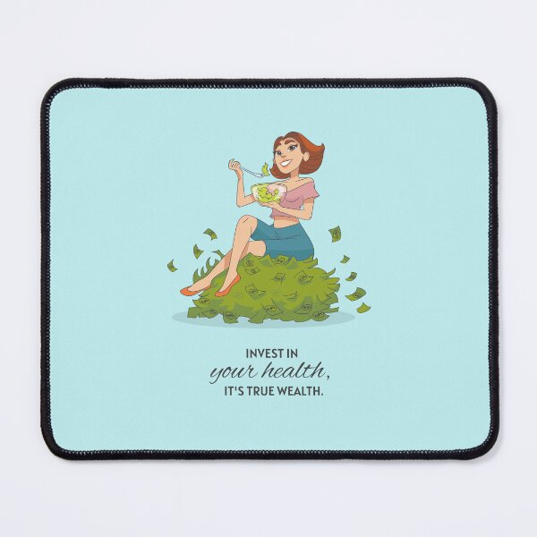 Item preview, Invest in your health it's true wealth illustration designed and sold by StarDash-world.