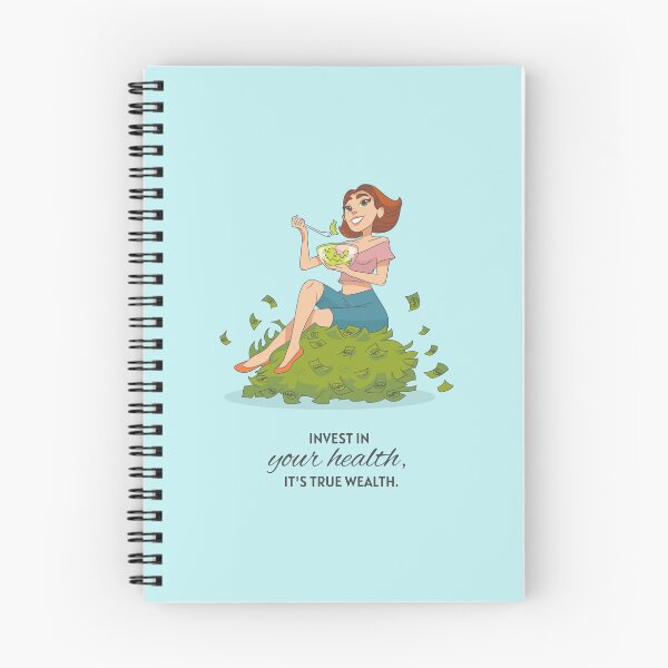 Item preview, Invest in your health it's true wealth illustration designed and sold by StarDash-world.