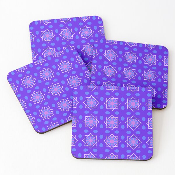 Item preview, Spring into Style with this Purple Background with Blue and Pink Elements Surface Design designed and sold by MimsTees.