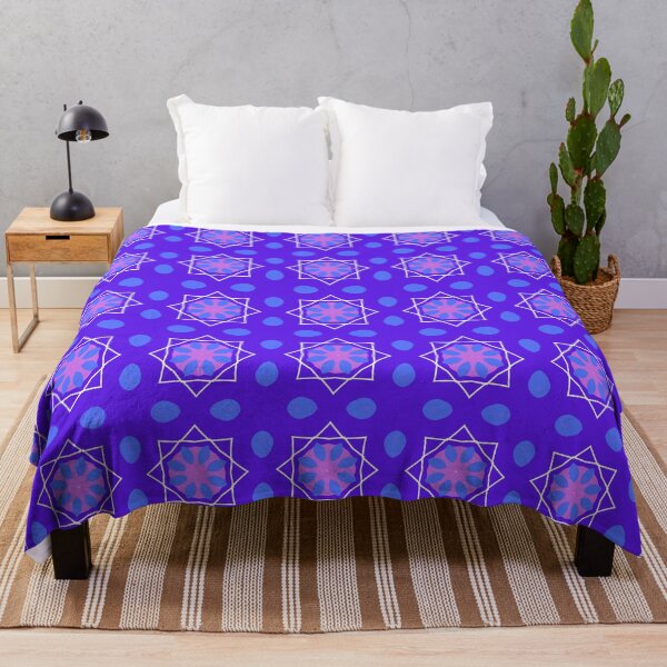 Item preview,  Spring into Style with this Purple Background with Blue and Pink Elements Surface Design designed and sold by MimsTees.