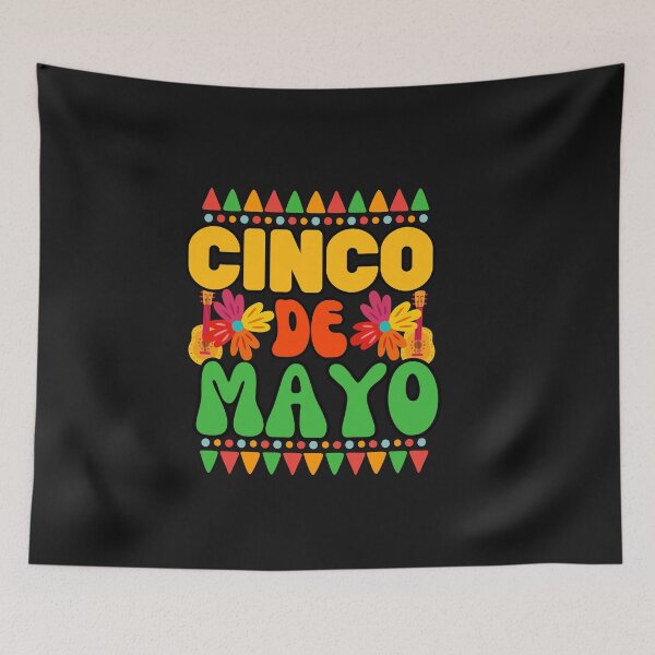 Item preview, Cinco De Mayo Fiesta Retro Typography Quote designed and sold by thedazzlingmonk.
