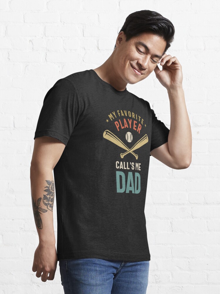 That's A Cool Tee Baseball Dad Shirt LS, My Favorite Baseball Player Calls Me Dad Gold / 2XL