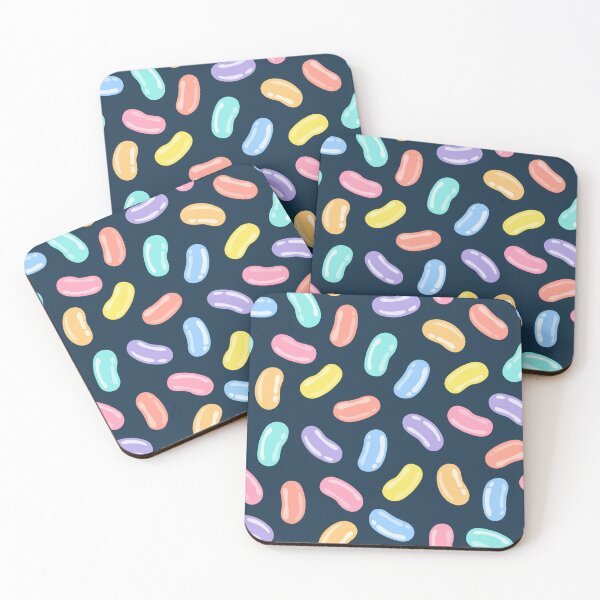Item preview, jelly beans - multicolored on navy designed and sold by littlearrow.