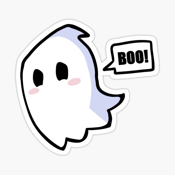 Cute Ghost saying Boo! Sticker