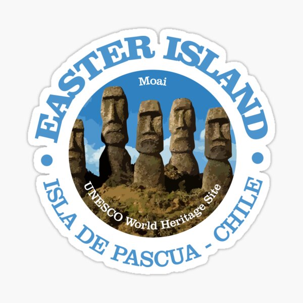 MOAI - Emoji - Easter Island - Rapa Nui - Sticker | Magnet