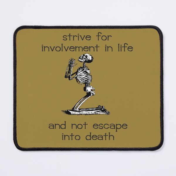 Item preview, Strive For Involvement In Life Atheist Belief Quote designed and sold by taiche.