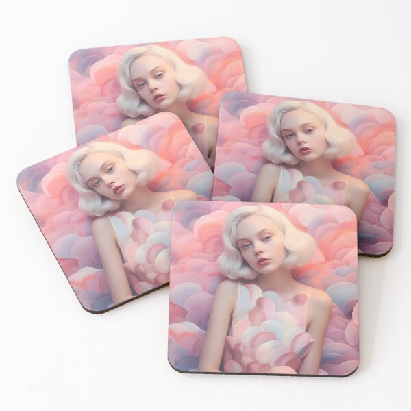 Item preview, Image of a girl posing on a pink background designed and sold by HaberkaDesign.