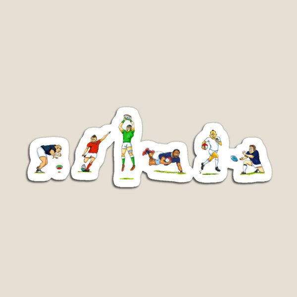 Item preview, Six Nations rugby players designed and sold by dizzycatbiz.