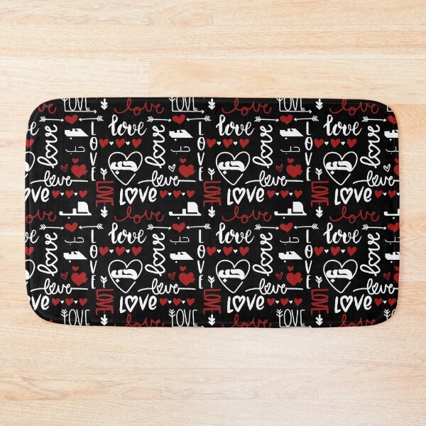 Item preview, Love in Arabic Calligraphy Hub Hubb حب Black White Red designed and sold by ZamZamDesign.