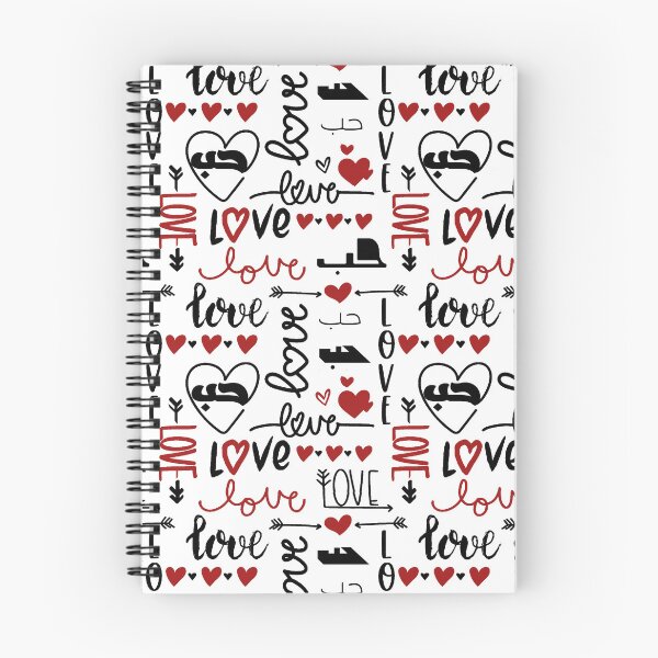 Item preview, Love in Arabic Calligraphy Hub Hubb حب White Black Red designed and sold by ZamZamDesign.