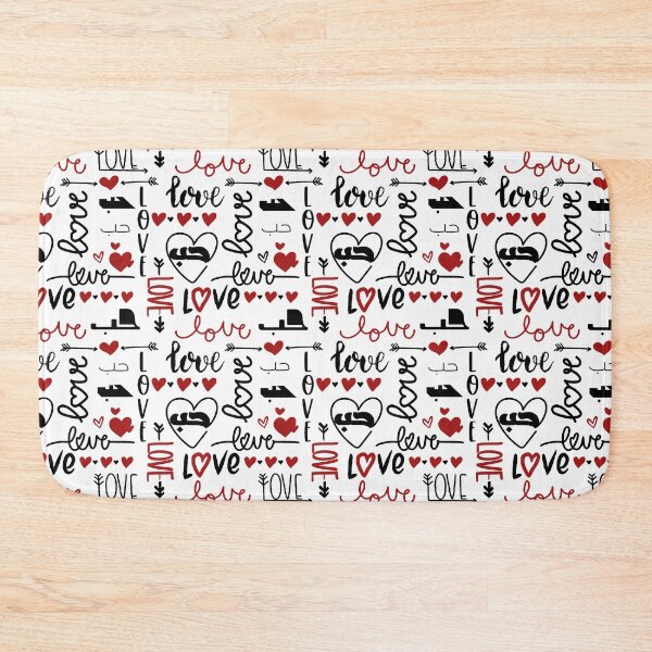 Item preview, Love in Arabic Calligraphy Hub Hubb حب White Black Red designed and sold by ZamZamDesign.