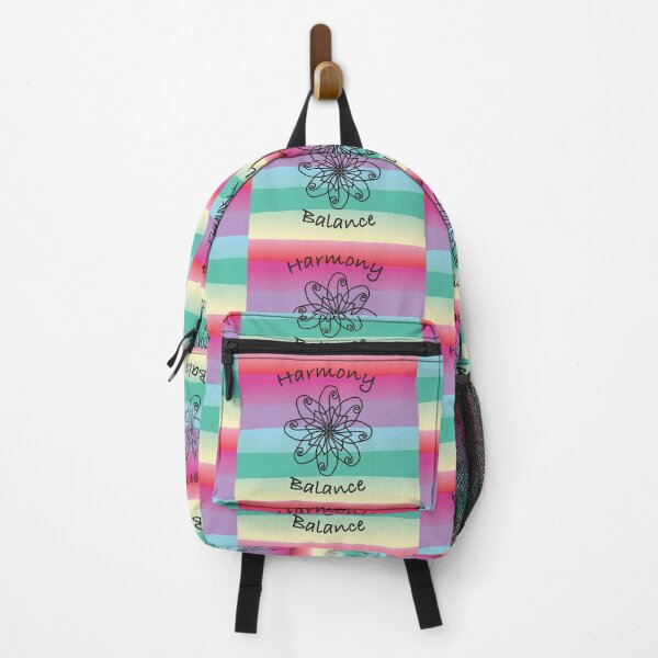 Item preview, Harmony and Balance Mandala in Black with a Rainbow Background designed and sold by Aureusglow.