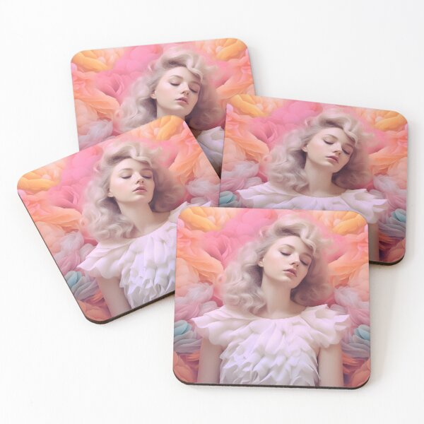 Item preview, Image of a girl posing on a pink background designed and sold by HaberkaDesign.