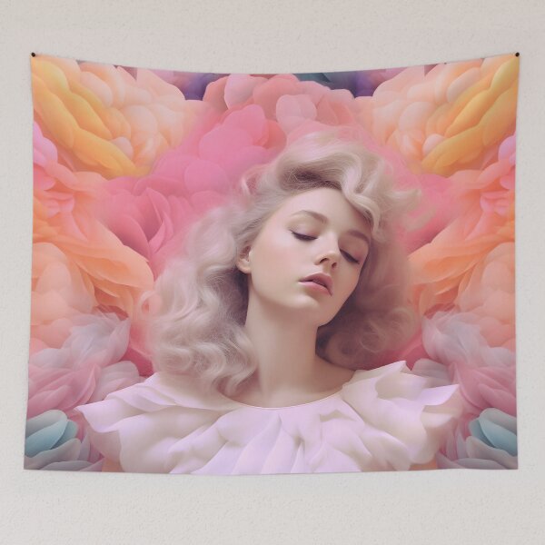 Item preview, Image of a girl posing on a pink background designed and sold by HaberkaDesign.