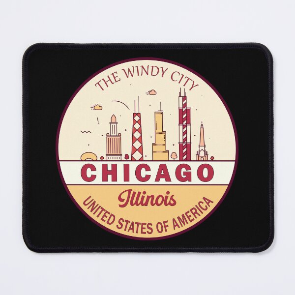 Item preview, Chicago Illinois City Skyline Emblem designed and sold by KrisSidDesigns.