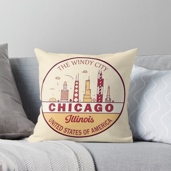 Item preview, Chicago Illinois City Skyline Emblem designed and sold by KrisSidDesigns.