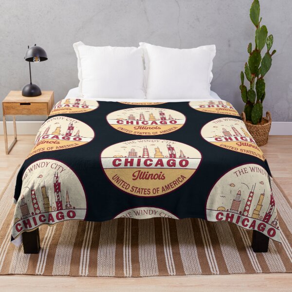 Item preview, Chicago Illinois City Skyline Emblem designed and sold by KrisSidDesigns.