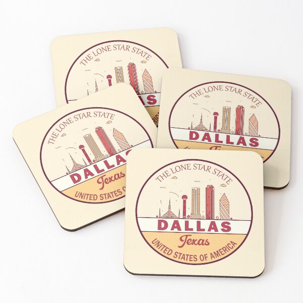 Item preview, Dallas Texas City Skyline Emblem designed and sold by KrisSidDesigns.