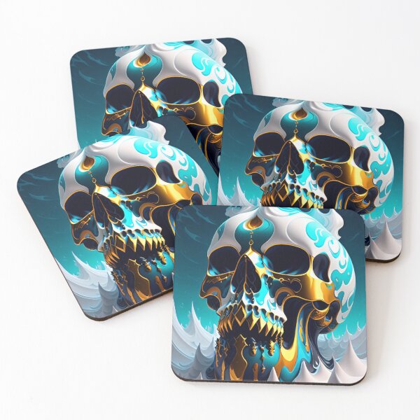 Item preview, White skull with gold accents designed and sold by MadinaFatt.